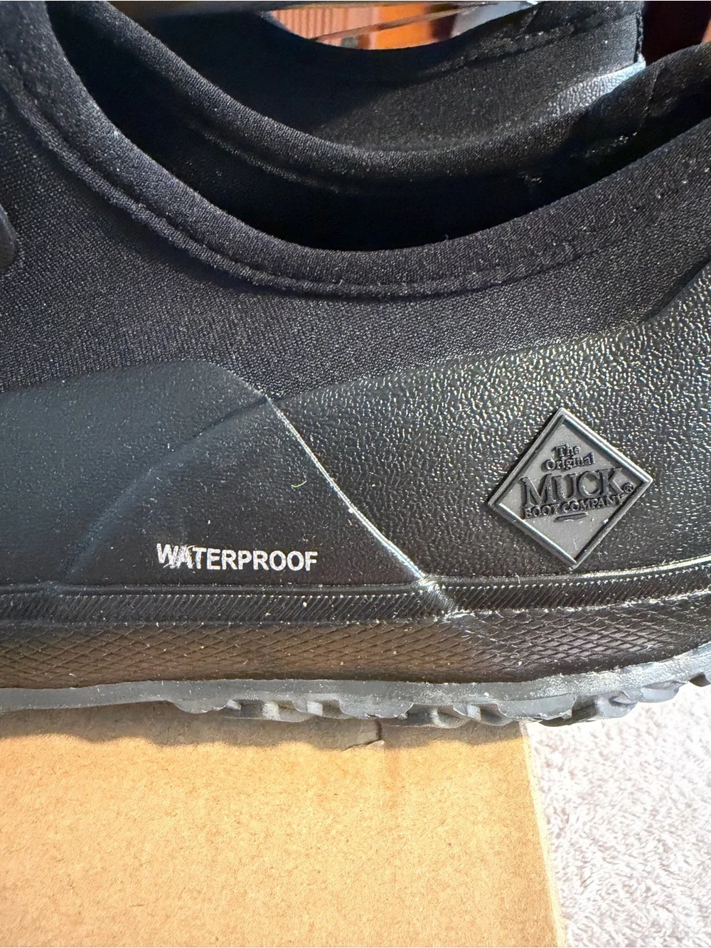 The Original Muck Boot Co. Men's Black Slip-On Waterproof Rain & Snow Boots